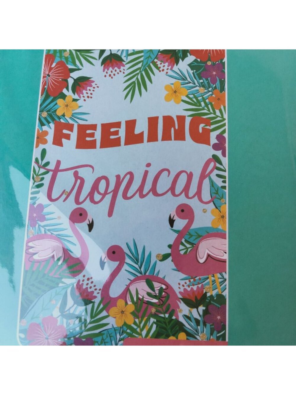 Feeling Tropical Mural Flamingo Party Backdrop Beachy Pool Luau Tiki Banner 6 ft